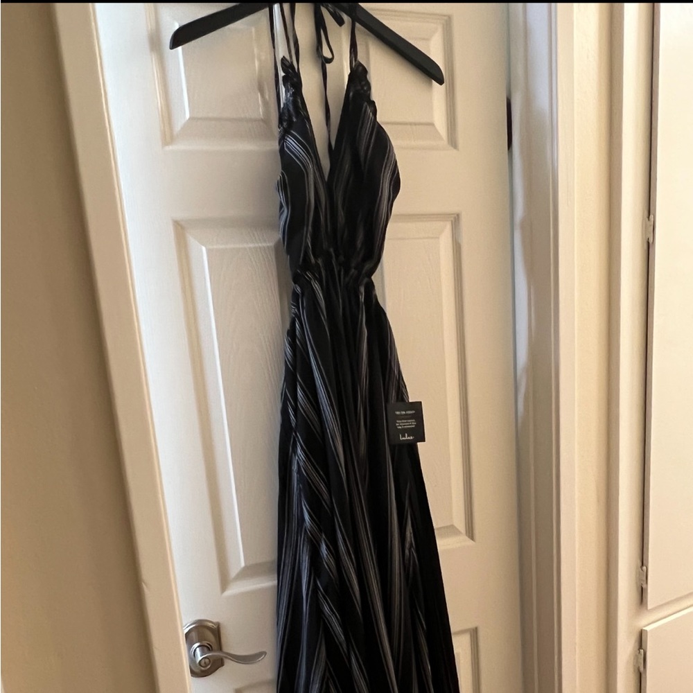 NWT Lulu Striped Halter Dress - Picture 4 of 8